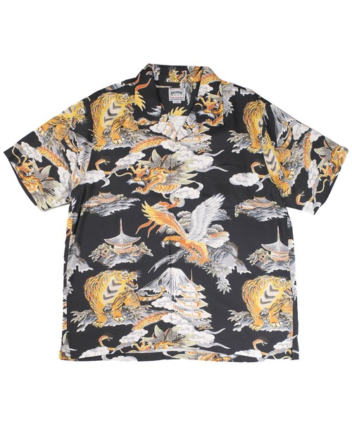 HOUSTON(ヒューストン)の「【UT207】【HOUSTON/ヒューストン】三つ巴 ALOHA SHIRT 41265(シャツ/ブラウス・メンズ・ブラック/サックスブルー・LARGE/MEDIUM)」の12枚目の写真