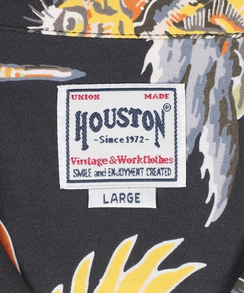 HOUSTON(ヒューストン)の「【UT207】【HOUSTON/ヒューストン】三つ巴 ALOHA SHIRT 41265(シャツ/ブラウス・メンズ・ブラック/サックスブルー・LARGE/MEDIUM)」の16枚目の写真