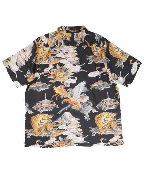 HOUSTON(ヒューストン)の「【UT207】【HOUSTON/ヒューストン】三つ巴 ALOHA SHIRT 41265(シャツ/ブラウス・メンズ・ブラック/サックスブルー・LARGE/MEDIUM)」の17枚目の写真