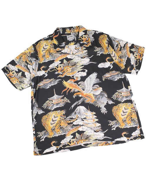 HOUSTON(ヒューストン)の「【UT207】【HOUSTON/ヒューストン】三つ巴 ALOHA SHIRT 41265(シャツ/ブラウス・メンズ・ブラック/サックスブルー・LARGE/MEDIUM)」の22枚目の写真