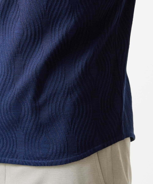 MICHEL KLEIN HOMME (ミッシェルクランオム)の「《日本製》スモーク柄クルーネック半袖カットソー(Tシャツ/カットソー・メンズ・ネイビー/ライトグレー/ピンク・MEDIUM/LARGE/X-LARGE)」の10枚目の写真