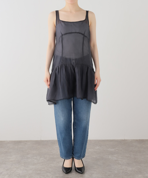 Noble(ノーブル)の「【洗える】le / ル SHEER LAYERED MINI OP(ワンピース・レディース・ネイビー/ベージュ・FREE)」の21枚目の写真