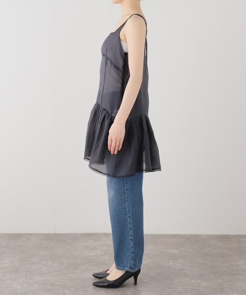 Noble(ノーブル)の「【洗える】le / ル SHEER LAYERED MINI OP(ワンピース・レディース・ネイビー/ベージュ・FREE)」の22枚目の写真