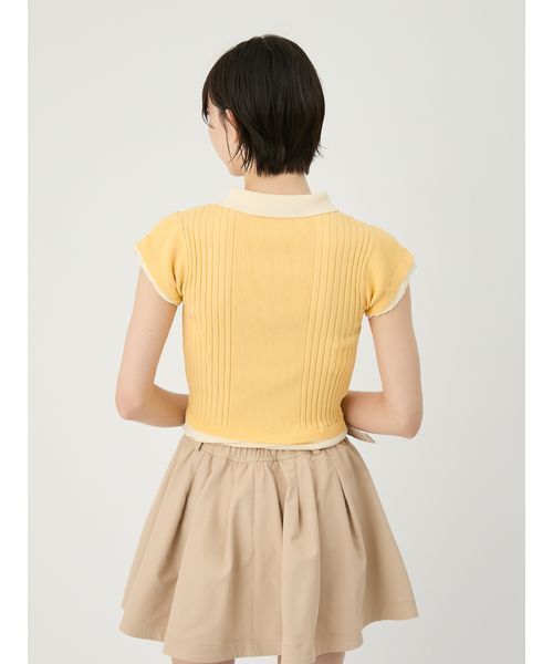 LILY BROWN(リリーブラウン)の「レイヤードニットトップス(ニット/セーター・レディース・その他/オレンジ/ネイビー・F)」の7枚目の写真
