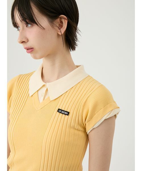 LILY BROWN(リリーブラウン)の「レイヤードニットトップス(ニット/セーター・レディース・その他/オレンジ/ネイビー・F)」の10枚目の写真