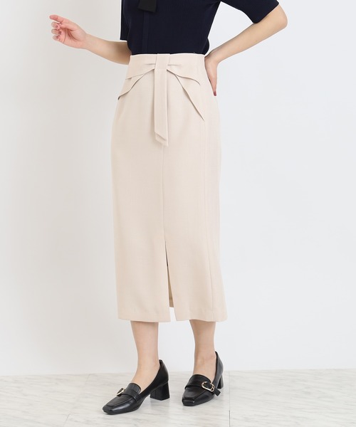 ASTORIA ODIER（アストリアオディール）の「ウエストリボンタイトスカート（スカート・レディース・ベージュ/ネイビー・SMALL/MEDIUM/LARGE）」の10枚目の写真