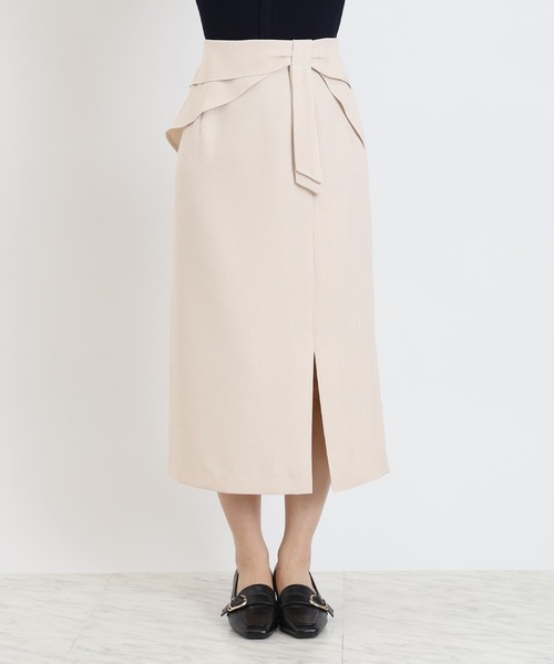 ASTORIA ODIER（アストリアオディール）の「ウエストリボンタイトスカート（スカート・レディース・ベージュ/ネイビー・SMALL/MEDIUM/LARGE）」の18枚目の写真