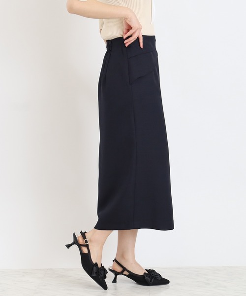 ASTORIA ODIER（アストリアオディール）の「ウエストリボンタイトスカート（スカート・レディース・ベージュ/ネイビー・SMALL/MEDIUM/LARGE）」の4枚目の写真