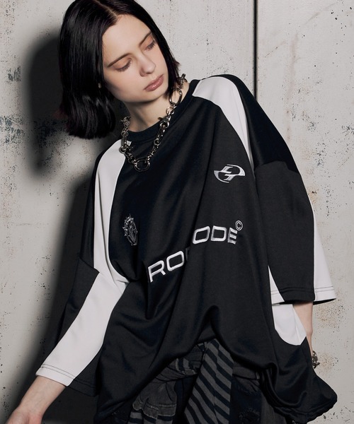 ERAR(エラー)の「【ERAR】オーバーサイズ配色クルーネックゲームデザインTシャツ(Tシャツ/カットソー・メンズ・チャコール/グレー/ブラック/ワイン・S/M/L/XL)」の6枚目の写真