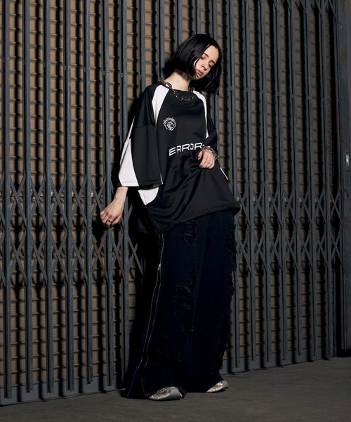 ERAR(エラー)の「【ERAR】オーバーサイズ配色クルーネックゲームデザインTシャツ(Tシャツ/カットソー・メンズ・チャコール/グレー/ブラック/ワイン・S/M/L/XL)」の21枚目の写真