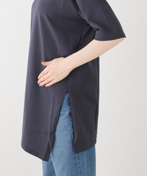 journal standard L'essage(ジャーナルスタンダードレサージュ)の「アシンメトリーTシャツ(Tシャツ/カットソー・レディース・ベージュ/チャコールグレー・FREE)」の20枚目の写真