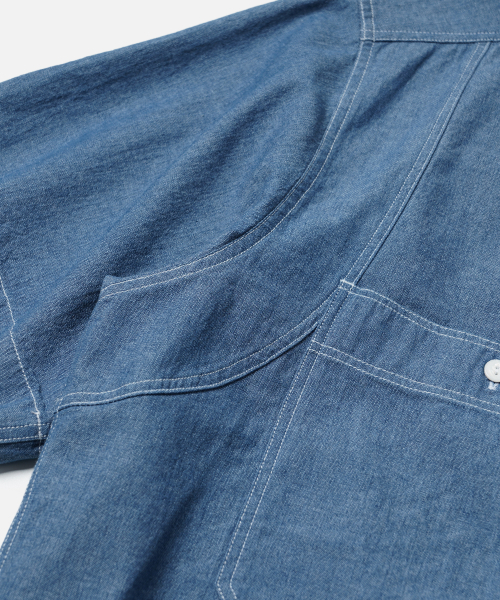 FRIZMWORKS(フリズムワークス)の「CHAMBRAY BIG POCKET HALF SHIRT _ BLUE(シャツ/ブラウス・メンズ・その他・LARGE/MEDIUM/X-LARGE/SMALL)」の5枚目の写真
