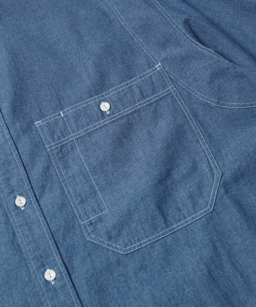 FRIZMWORKS(フリズムワークス)の「CHAMBRAY BIG POCKET HALF SHIRT _ BLUE(シャツ/ブラウス・メンズ・その他・LARGE/MEDIUM/X-LARGE/SMALL)」の6枚目の写真