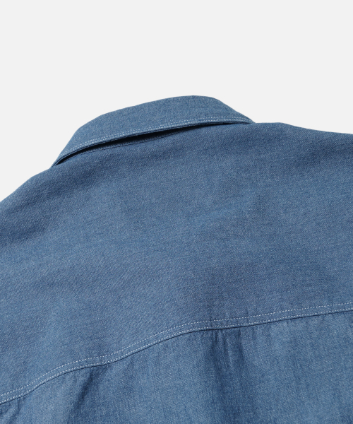 FRIZMWORKS(フリズムワークス)の「CHAMBRAY BIG POCKET HALF SHIRT _ BLUE(シャツ/ブラウス・メンズ・その他・LARGE/MEDIUM/X-LARGE/SMALL)」の8枚目の写真