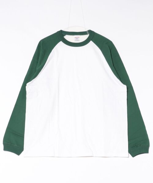 TONE SELECT WEAR（トーンセレクトウェア）の「United Athle(ユナイテッドアスレ) 5.6オンス ラグラン ロングスリーブ Tシャツ（1.6インチリブ） 長袖Tシャツ メンズ (5048-01) (504801)【504801】（Tシャツ/カットソー・メンズ・グリーン系その他2/ブラック/ネイビー/バーガンディー・X-LARGE/LARGE）」の2枚目の写真