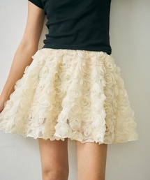 Lunea | フラワーモチーフチュールミニスカート / flower motif tulle mini skirt(スカート)