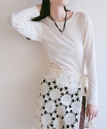 sahara（サハラ）の「Side Lace Top/サイドレースデザイントップス（Tシャツ/カットソー）」
