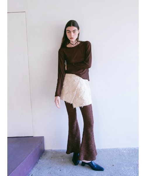 sahara(サハラ)の「Side Lace Top/サイドレースデザイントップス(Tシャツ/カットソー・レディース・ブラック/アイボリー/ピンク/ブラウン・FREE)」の7枚目の写真