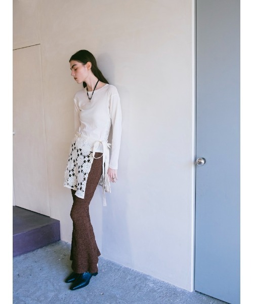 sahara(サハラ)の「Side Lace Top/サイドレースデザイントップス(Tシャツ/カットソー・レディース・ブラック/アイボリー/ピンク/ブラウン・FREE)」の17枚目の写真