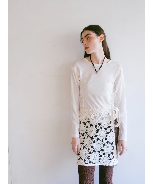 sahara(サハラ)の「Side Lace Top/サイドレースデザイントップス(Tシャツ/カットソー・レディース・ブラック/アイボリー/ピンク/ブラウン・FREE)」の13枚目の写真
