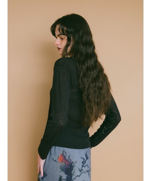 sahara(サハラ)の「Side Lace Top/サイドレースデザイントップス(Tシャツ/カットソー・レディース・ブラック/アイボリー/ピンク/ブラウン・FREE)」の20枚目の写真