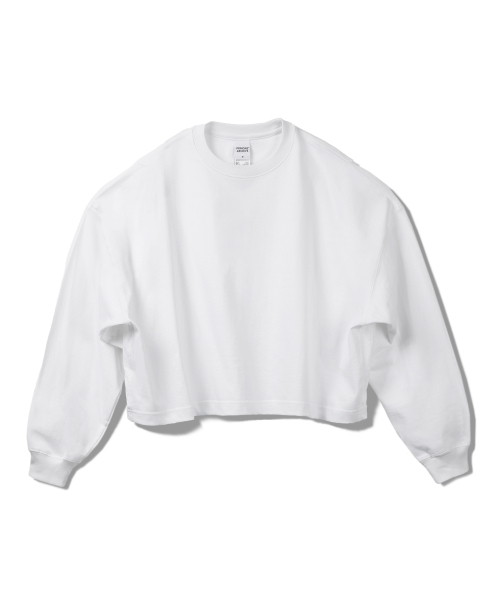 PRINOAR（プリノア）の「リファインドヒューズ ヘビーウェイトクロップ長袖Tシャツ - ホワイト（Tシャツ/カットソー・レディース・ホワイト・MEDIUM/LARGE/X-LARGE）」の12枚目の写真