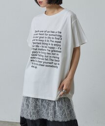 goocy | 【接触冷感】テキストプリントT(Tシャツ/カットソー)
