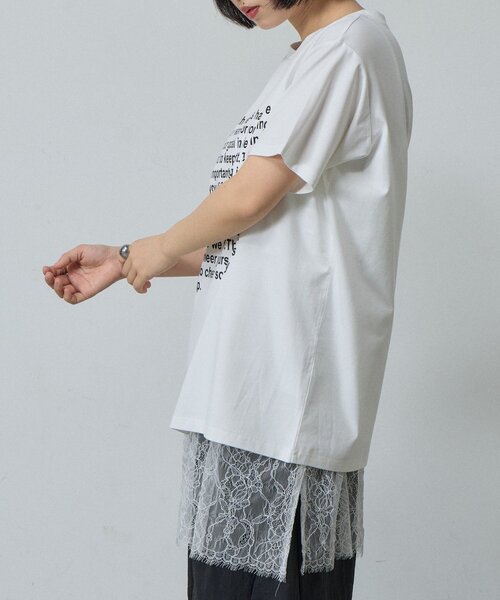goocy(グーシー)の「【接触冷感】テキストプリントT(Tシャツ/カットソー・レディース・ブラック/グレー/ホワイト・FREE)」の7枚目の写真