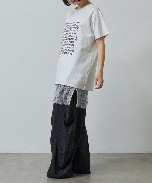 goocy(グーシー)の「【接触冷感】テキストプリントT(Tシャツ/カットソー・レディース・ブラック/グレー/ホワイト・FREE)」の9枚目の写真