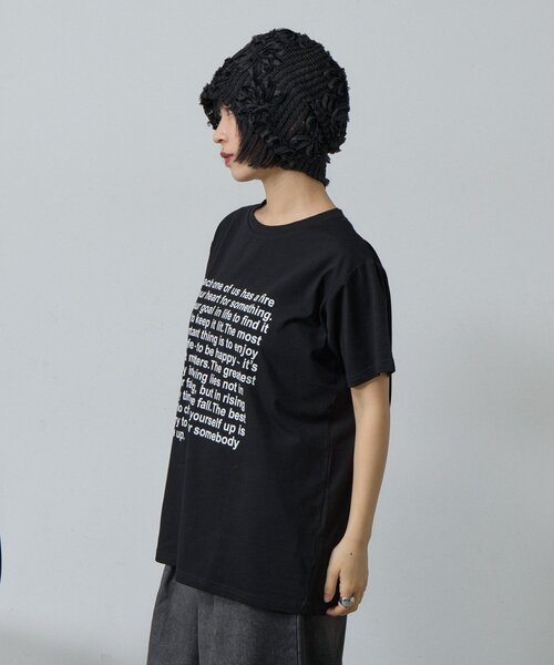 goocy(グーシー)の「【接触冷感】テキストプリントT(Tシャツ/カットソー・レディース・ブラック/グレー/ホワイト・FREE)」の18枚目の写真