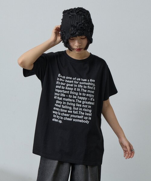 goocy(グーシー)の「【接触冷感】テキストプリントT(Tシャツ/カットソー・レディース・ブラック/グレー/ホワイト・FREE)」の20枚目の写真