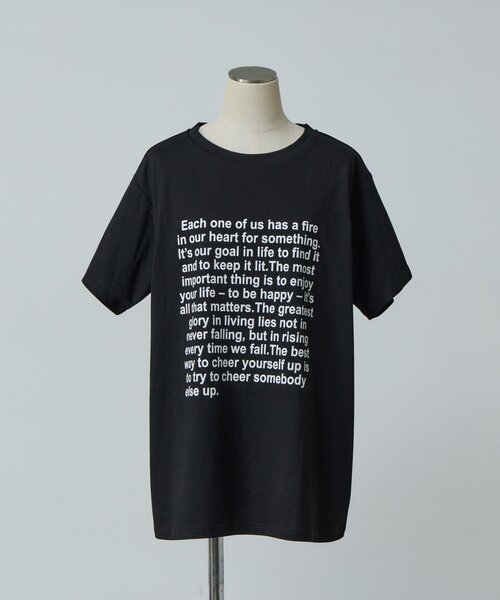 goocy(グーシー)の「【接触冷感】テキストプリントT(Tシャツ/カットソー・レディース・ブラック/グレー/ホワイト・FREE)」の21枚目の写真