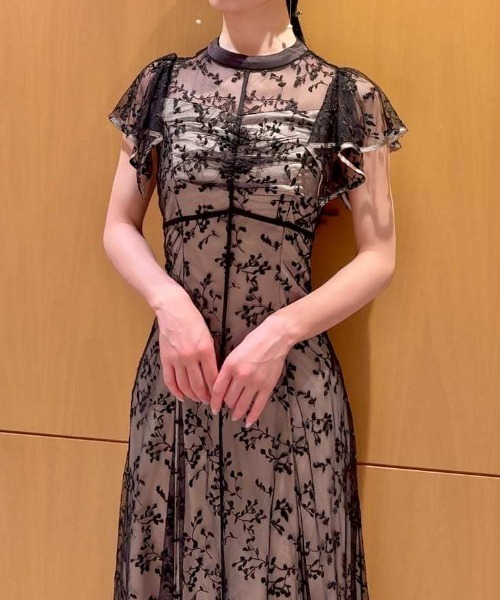 SNIDEL(スナイデル)の「チュールエンブロイダリードレス(ドレス・レディース・ライトグレー/ブラック/グリーン・0/1)」の19枚目の写真