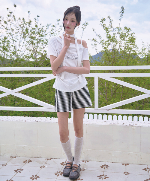THE GREEN LAB（ザグリーンラボ）の「ストライプショーツ[ホワイト]（その他パンツ・レディース・その他・FREE）」の3枚目の写真