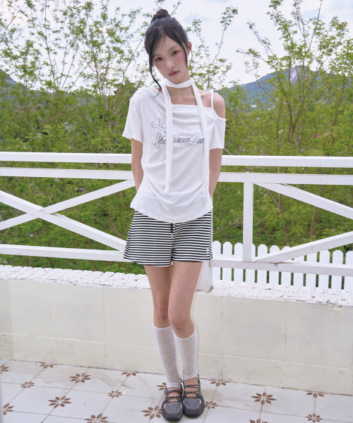 THE GREEN LAB（ザグリーンラボ）の「ストライプショーツ[ホワイト]（その他パンツ・レディース・その他・FREE）」の6枚目の写真
