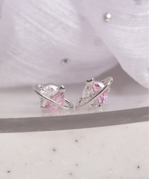 【Peony/ピオニー】コスモモチーフ ストーンピアス【アレルギー対応】