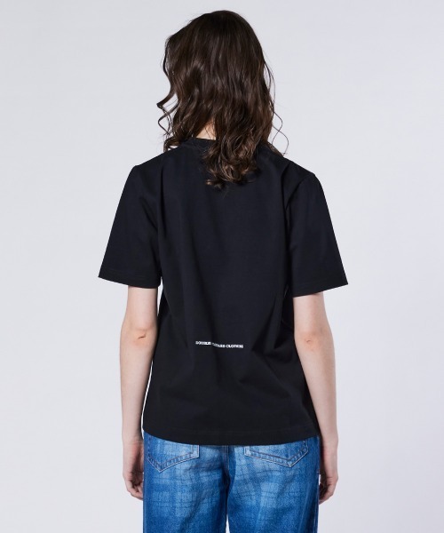 DOUBLE STANDARD CLOTHING(ダブルスタンダードクロージング)の「ハートワッペン 天竺Tシャツ(Tシャツ/カットソー・レディース・ブラック/オフホワイト・FREE)」の5枚目の写真