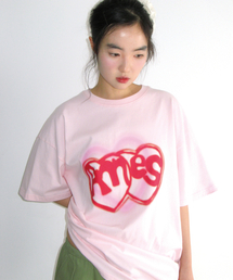 HEART SPRAY TEE PINK