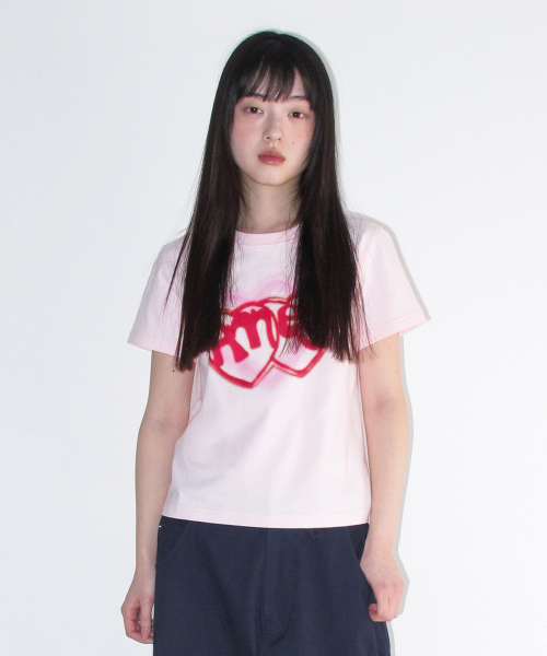 AMESWORLDWIDE(アメスワールドワイド)の「HEART SPRAY TEE PINK(Tシャツ/カットソー・レディース・その他・SMALL/MEDIUM/LARGE)」の7枚目の写真