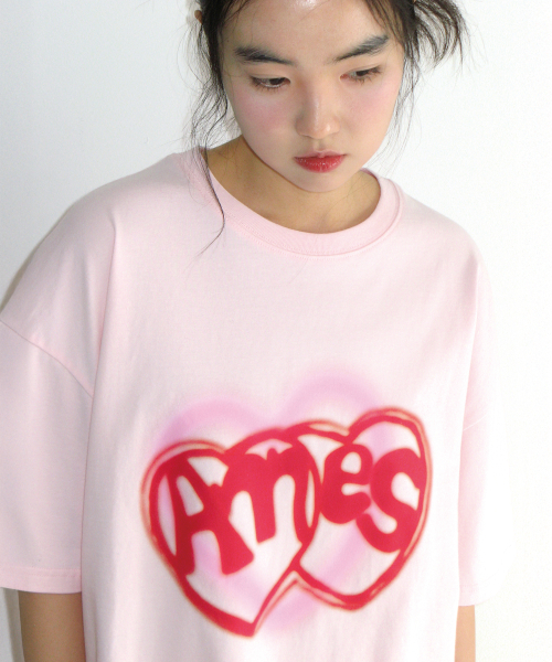 AMESWORLDWIDE(アメスワールドワイド)の「HEART SPRAY TEE PINK(Tシャツ/カットソー・レディース・その他・SMALL/MEDIUM/LARGE)」の9枚目の写真