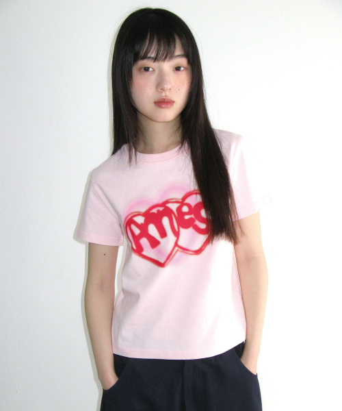 AMESWORLDWIDE(アメスワールドワイド)の「HEART SPRAY TEE PINK(Tシャツ/カットソー・レディース・その他・SMALL/MEDIUM/LARGE)」の10枚目の写真