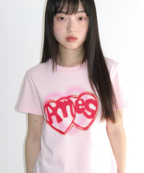 AMESWORLDWIDE(アメスワールドワイド)の「HEART SPRAY TEE PINK(Tシャツ/カットソー・レディース・その他・SMALL/MEDIUM/LARGE)」の12枚目の写真