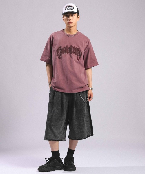 RAGEBLUE(レイジブルー)の「Twill Logo Patch T-Shirt/ツイルロゴパッチ/ピグメント加工Tシャツ(Tシャツ/カットソー・メンズ・ブラック/レッド/ブラウン・LARGE/MEDIUM)」の5枚目の写真