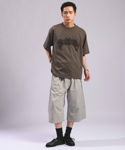 RAGEBLUE(レイジブルー)の「Twill Logo Patch T-Shirt/ツイルロゴパッチ/ピグメント加工Tシャツ(Tシャツ/カットソー・メンズ・ブラック/レッド/ブラウン・LARGE/MEDIUM)」の8枚目の写真