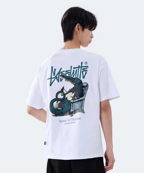 YOSEMITE（ヨセミティ）の「クロコダイルプリント半袖Tシャツホワイト YT-3Y26（Tシャツ/カットソー・レディース・ホワイト・LARGE/X-LARGE/MEDIUM）」の3枚目の写真