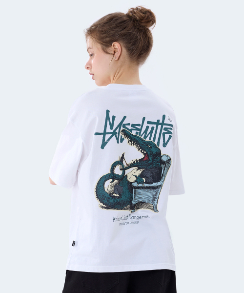 YOSEMITE（ヨセミティ）の「クロコダイルプリント半袖Tシャツホワイト YT-3Y26（Tシャツ/カットソー・レディース・ホワイト・LARGE/X-LARGE/MEDIUM）」の5枚目の写真