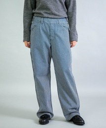 OMNIGOD | [OMNIGOD womens / オムニゴッド] ヒッコリーデニム ルーズイージーペインターパンツ(デニムパンツ)