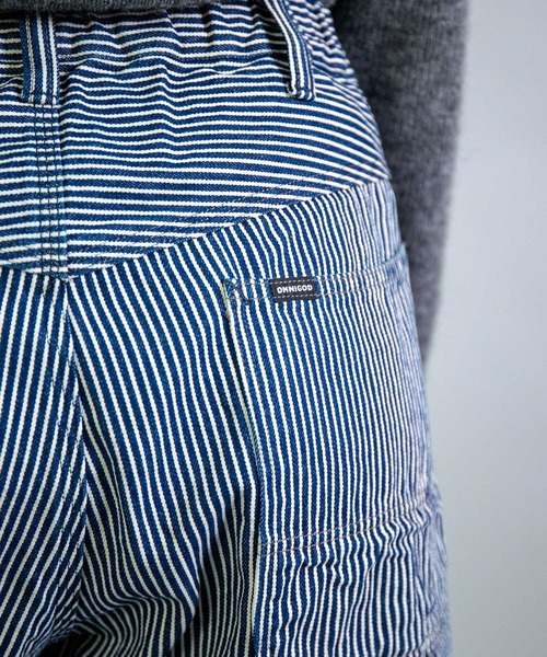 OMNIGOD（オムニゴッド）の「[OMNIGOD womens / オムニゴッド] ヒッコリーデニム ルーズイージーペインターパンツ（デニムパンツ・レディース・ブルー系その他・1/0）」の18枚目の写真