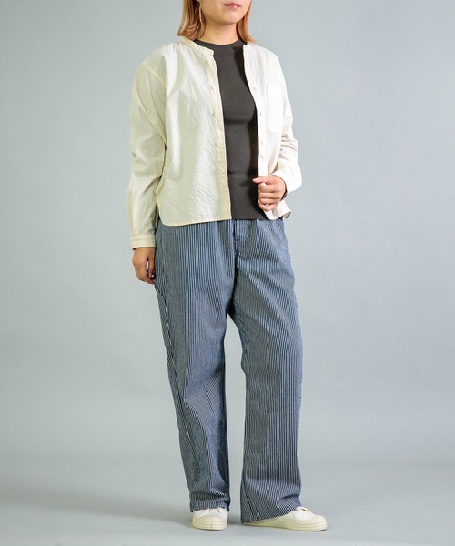 OMNIGOD（オムニゴッド）の「[OMNIGOD womens / オムニゴッド] ヒッコリーデニム ルーズイージーペインターパンツ（デニムパンツ・レディース・ブルー系その他・1/0）」の4枚目の写真