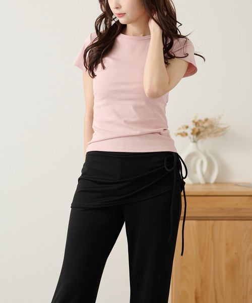 DAYRA(デイラ)の「ベーシック コンパクト 半袖T シャツ(Tシャツ/カットソー・レディース・ブルー/イエロー/ホワイト/ピンク/ブラック・M/L)」の11枚目の写真